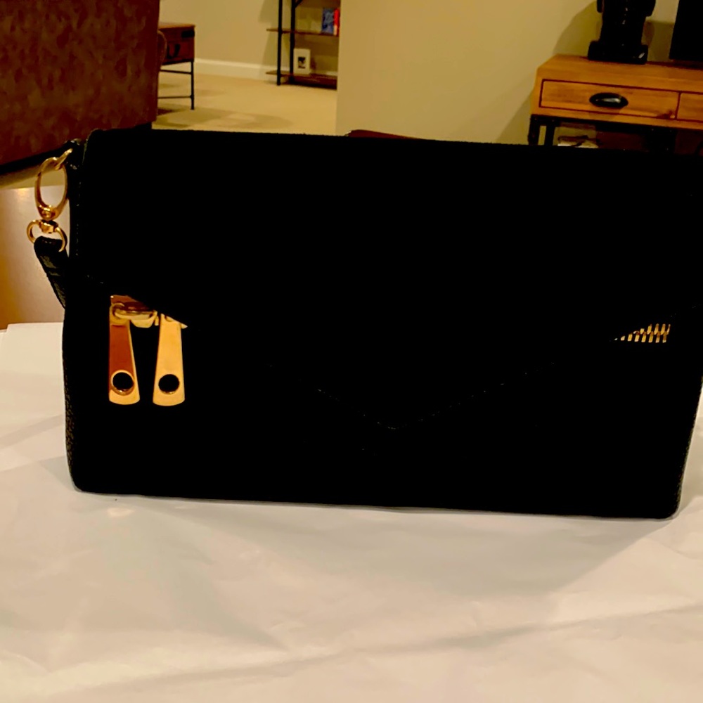 Suede and Leather dressy Shoulder bag